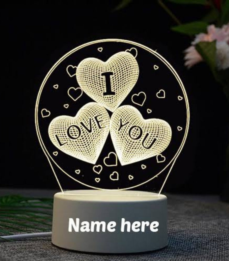 PERSONALIZED I LOVE YOU 3D LED NIGHT LAMP