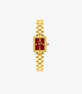 BONAIER LUXURY GOLD WATCH WITH RED DIAL